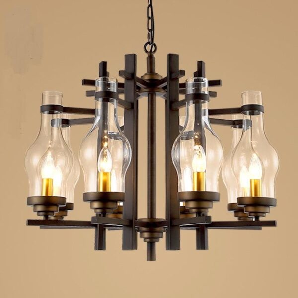 9 Arm Industrial Chandelier - Image 2