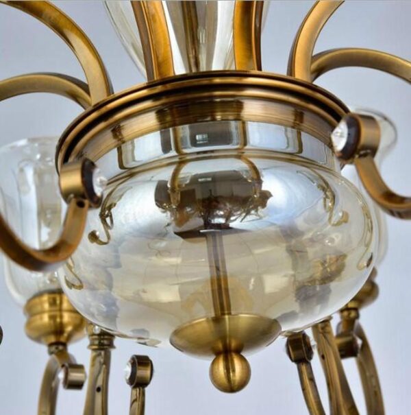 Vintage 6 Arm Chandelier - Image 3