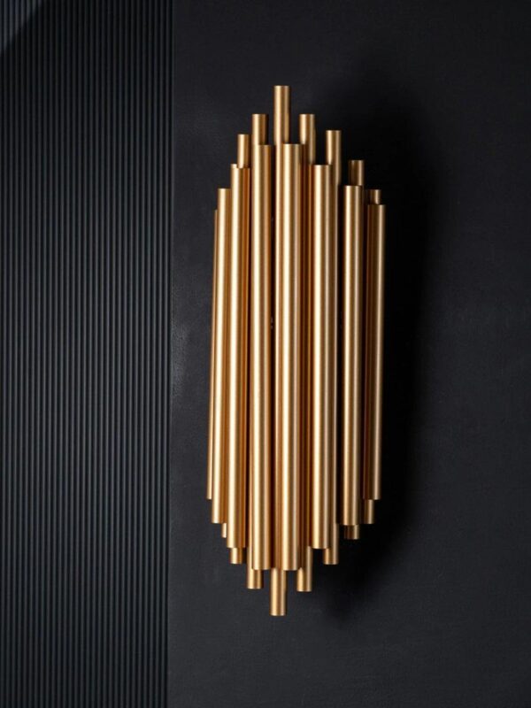 Post Modern Gold Tubes Wall Lamp