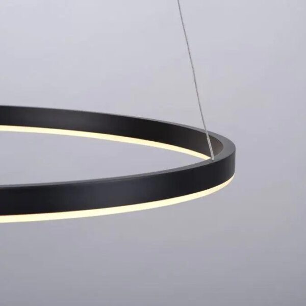 600MM Metal + Silica Anthracite LED Chandelier - Image 3