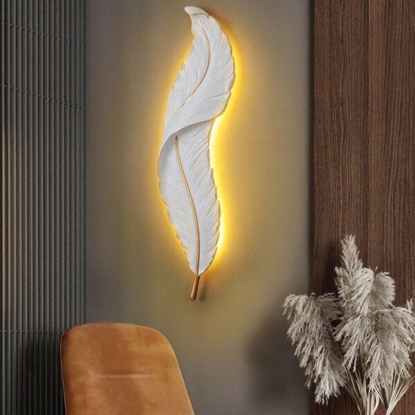 Decorative Feather LED Wall Sconce