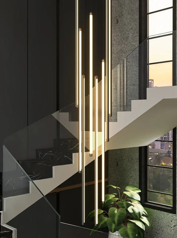 Modern 12 Tube Linear Chandelier - Image 5