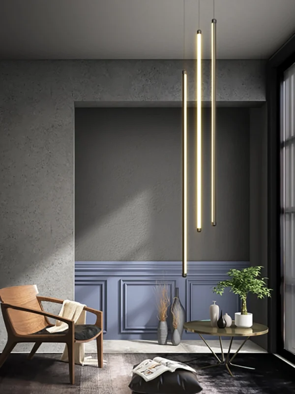 Modern 12 Tube Linear Chandelier - Image 6