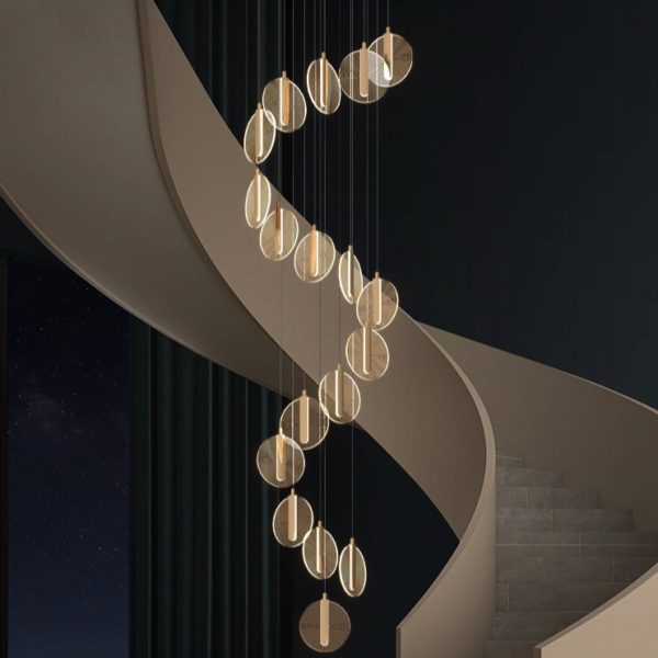 Modern Disc Chandelier - 12 Light