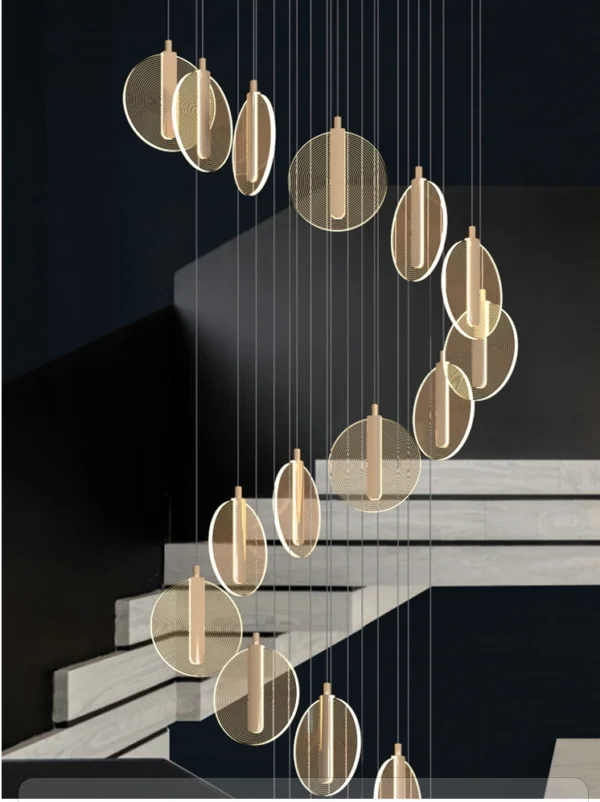 Modern 18 Disc Chandelier - Image 2