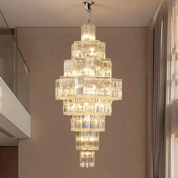 Post Modern Angular Crystal Chandelier-800MM - Image 3