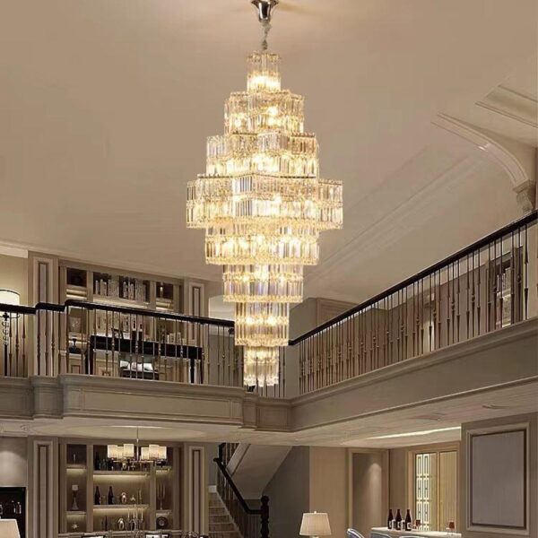 Post Modern Angular Crystal Chandelier-800MM - Image 4