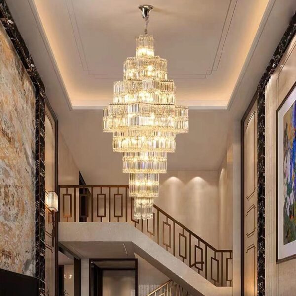 Post Modern Angular Crystal Chandelier-800MM - Image 5