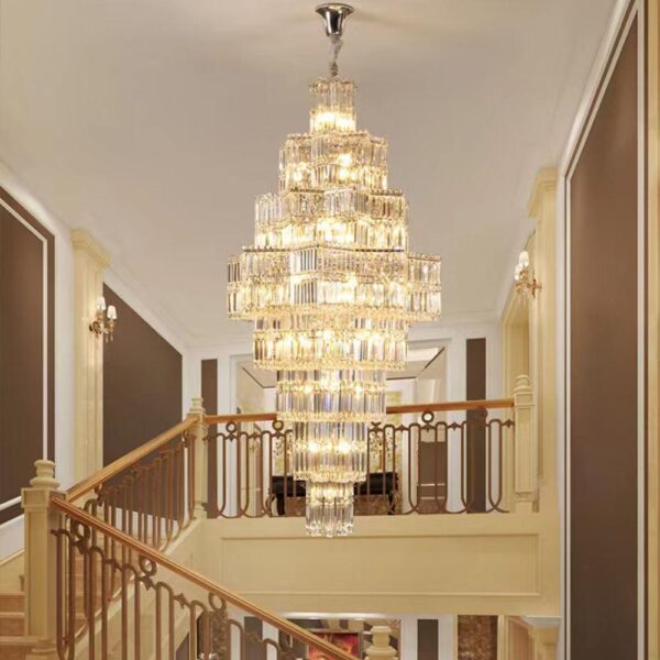 Post Modern Angular Crystal Chandelier-800MM - Image 6