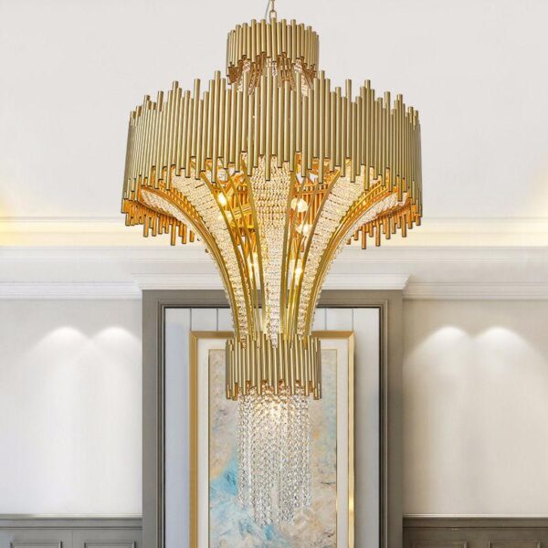 Post Modern Angular Crystal Chandelier-600MM - Image 2