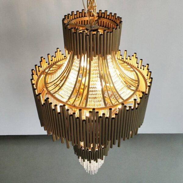 Post Modern Angular Crystal Chandelier-600MM - Image 4