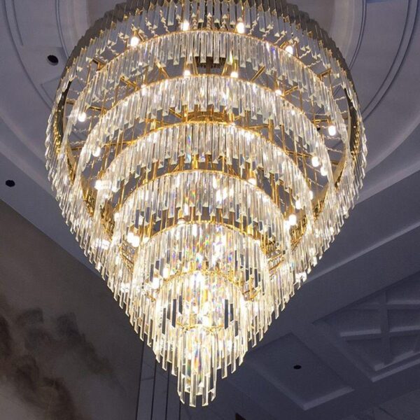 Post Modern Angular Crystal Chandelier Light - 830MM - Image 5