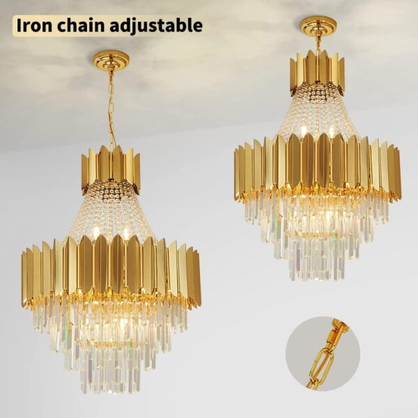 Post Modern Angular Crystal Chandelier Light - 830MM - Image 7