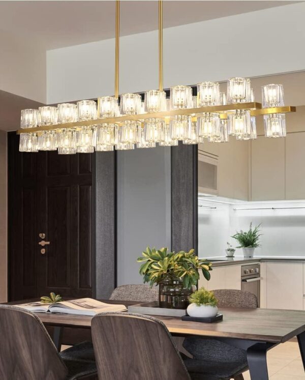 LINEAR HEXAGONAL CRYSTAL PENDANT LIGHT - Image 2