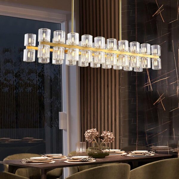 LINEAR HEXAGONAL CRYSTAL PENDANT LIGHT - Image 3