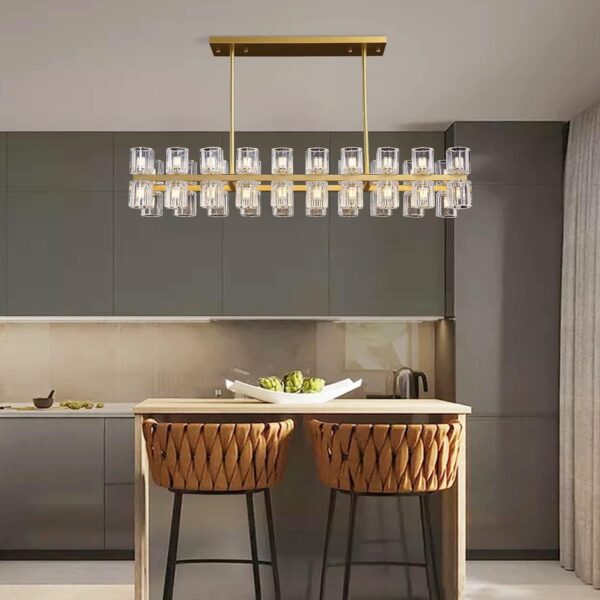 LINEAR HEXAGONAL CRYSTAL PENDANT LIGHT - Image 4