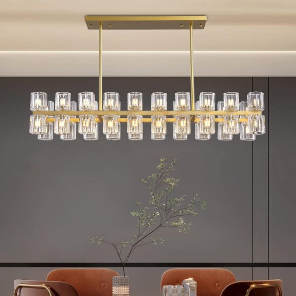 LINEAR HEXAGONAL CRYSTAL PENDANT LIGHT - Image 5